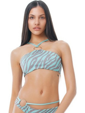 Bluepoint Bikini Top Μπουστάκι Animal Print Τιρκουάζ 25066001-09