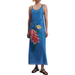 Ted Baker Fayda Midi Καλοκαιρινό Καθημερινό Φόρεμα Floral Μπλε 280681