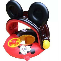Βρεφικό Σωσίβιο Swimtrainer 80cm με Σκίαστρο για 1-3 Ετών Κόκκινο 05007KMC00RD