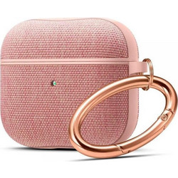 Spigen Urban Fit Θήκη Σιλικόνης με Γάντζο για Apple AirPods 3 Ροζ Χρυσή
