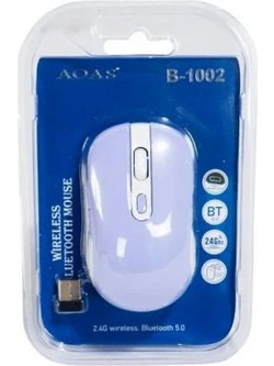 AOAS B-1002 Ασύρματο Bluetooth Ποντίκι Lilac