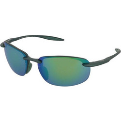 Maui Jim GM676-15 Ανδρικά Γυαλιά Ηλίου Μάσκα Κοκάλινα Μαύρα με Μπλε Φακό