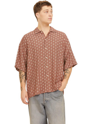 Jack & Jones Ανδρικό Πουκάμισο Κοντομάνικο Overshirt Ταμπά 12271103