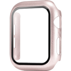 Sonique Πλαστική Θήκη Tempered Glass για Apple Watch 4 / 5 / 6 / SE 40mm Ροζ Χρυσή
