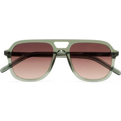 Kaleos A02500-4 Ανδρικά Γυαλιά Ηλίου Aviator Κοκάλινα Πράσινα με Καφέ Degradee Φακό