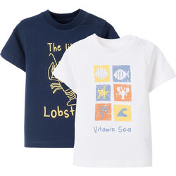 Zippy Σετ Παιδικά T-Shirt Κοντομάνικα Λευκό Navy Μπλε 31071189041