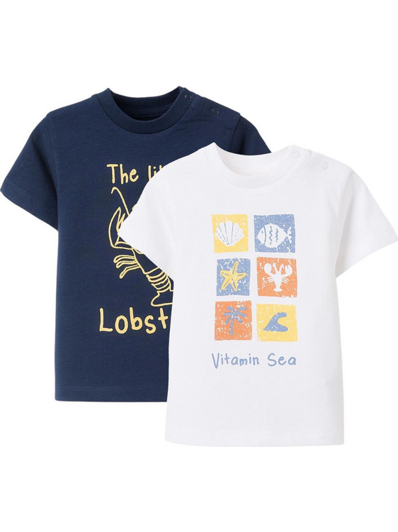 Zippy Σετ Παιδικά T-Shirt Κοντομάνικα Λευκό Navy Μπλε 31071189041