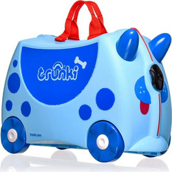 Trunki Dougie Dog TRU-012 Παιδική Βαλίτσα Καμπίνας 31x46x20.5cm με 4 Ρόδες Γαλάζια