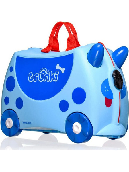 Trunki Dougie Dog TRU-012 Παιδική Βαλίτσα Καμπίνας 31x46x20.5cm με 4 Ρόδες Γαλάζια