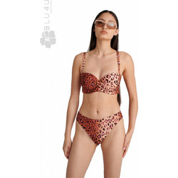 BLU4U Ψηλόμεσο Bikini Slip Animal Print Καφέ 25365285-19