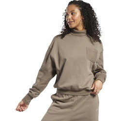 Reebok French Terry Coverup Γυναικείο Αθλητικό Φούτερ Καφέ HN6647