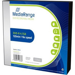 MediaRange MR418 Εγγράψιμα DVD-R 16x 4.7GB 5τμχ