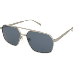 Alexander McQueen AM0477S 004 Ανδρικά Γυαλιά Ηλίου Aviator Μεταλλικά Ασημί με Μαύρο Φακό
