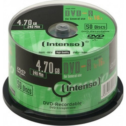 Intenso 4101155 Εγγράψιμα DVD-R 16x 4.7GB Cake Box 50τμχ