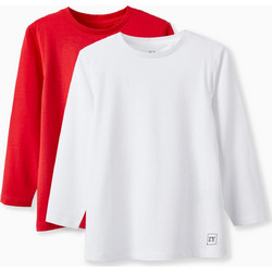Zippy Σετ Παιδικά T-Shirt Μακρυμάνικα Λευκά Κόκκινα 31064276040