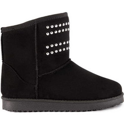 Migato Γυναικεία Μποτάκια Suede Μαύρα με Γούνα ITL009-L14