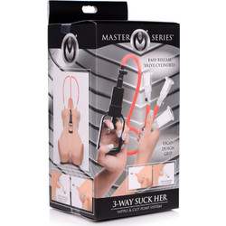 Master Series 3 Way Suck Her Nipple & Clit Pump System