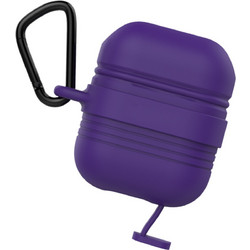 Jelly JACS Θήκη Σιλικόνης με Γάντζο για Apple AirPods 1 / 2 Μωβ