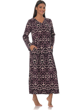 PNN Nightwear Midi Καθημερινό Φόρεμα Βελούδινο Μαύρο 1253-0078
