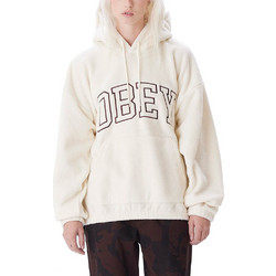 Obey Collegiate Γυναικείο Φούτερ Oversized με Κουκούλα & Τσέπες Εκρού 211610132-UBL