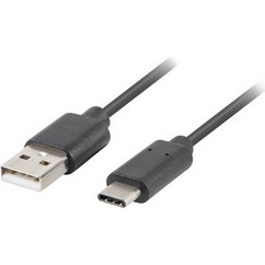 Lanberg USB-A to USB-C 1.8m Black CA-USBO-31CU-0018-BK