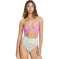 Billabong Ολόσωμο Μαγιό Μονοκίνι Strapless Floral Λιλά Τιρκουάζ 24O301510-MUL