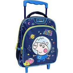 Must Peppa Pig George Space Dinos Σχολική Τσάντα Τρόλεϊ Νηπιαγωγείου Μπλε 482840
