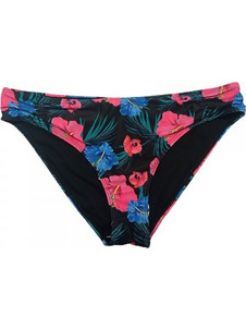 Only Bikini Slip Floral Μαύρο Φούξια 15288909