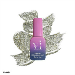 Mixcoco Beauty VI VI-1421 Glitter Ημιμόνιμο Βερνίκι Νυχιών 15ml