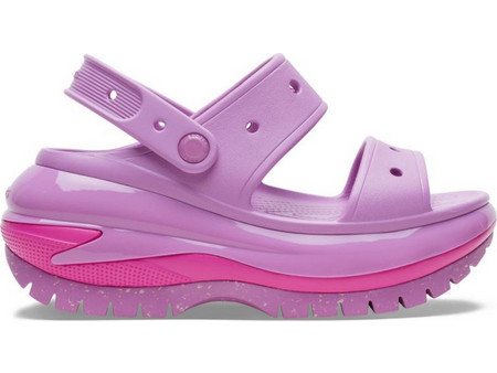 Crocs Ανατομικές Καλοκαιρινές Γυναικείες Πλατφόρμες Χαμηλές Λιλά 207989-6WQ