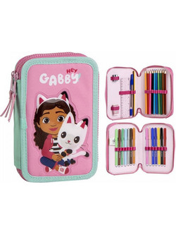 Cerda Gabby's Dollhouse Κασετίνα Γεμάτη με 2 Θήκες Ροζ 2700001706