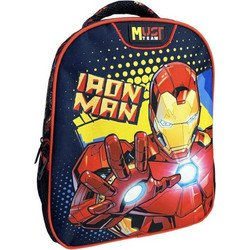 Must Avengers Iron Man Σχολική Τσάντα Πλάτης Νηπιαγωγείου Μπλε Κόκκινη 506285