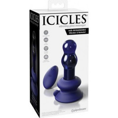 Pipedream Icicles No 83 Vibrating Glass Πρωκτική Σφήνα Ασύρματη με Δόνηση 10.6cm Μπλε