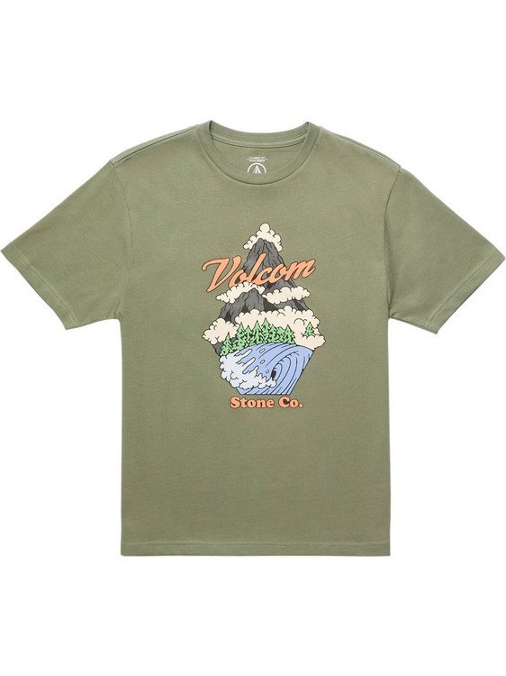 Volcom Παιδικό T-Shirt Κοντομάνικο Χακί HA412VB8-LTO