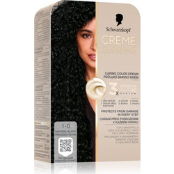 Schwarzkopf Creme Supreme 1-0 Μαύρο Φυσικό Μόνιμη Βαφή Μαλλιών 60ml