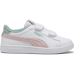 Puma Smash 3.0 Παιδικά Sneakers Λευκά Πράσινο Mint Σομόν 403418-01