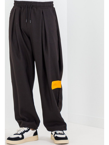 Tee Library Ανδρικό Παντελόνι Baggy Εφαρμογή Μαύρο