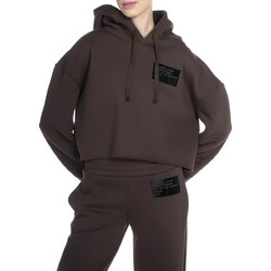 Kendall + Kylie Γυναικείο Φούτερ με Κουκούλα Σοκολατί KKW3711639