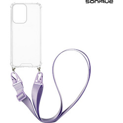 Sonique Strap Armor Back Cover Θήκη Διαφανής Λιλά (Moto G05 / E15)