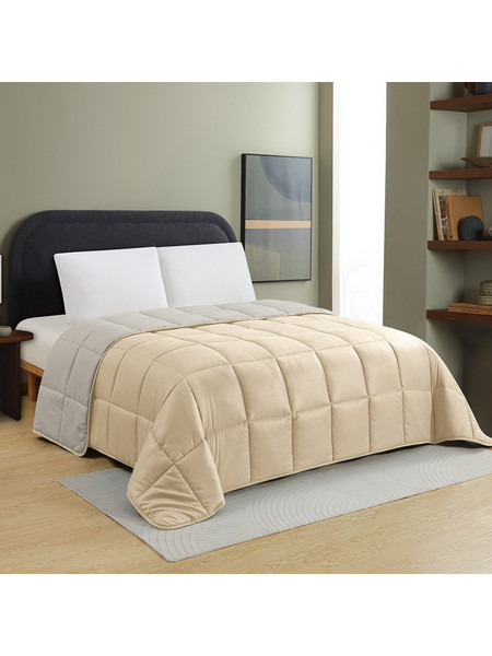 Melinen Πάπλωμα Μονό 160x220 Brooklyn Beige Silver