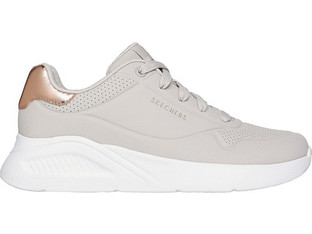 Skechers Uno Lite Shimmer Along Γυναικεία Sneakers Μπεζ 177291-NAT
