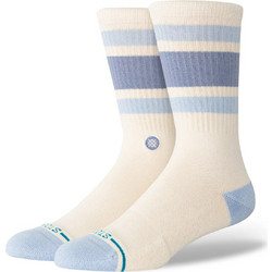 Stance Boyd Crew Βαμβακερές Γυναικείες Κάλτσες Εκρού Γαλάζιες W556A25WBCPER