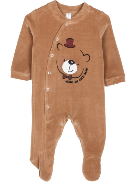 Dreams Mr Cute Bear Φορμάκι Μακρυμάνικo για Αγόρι Βελουτέ Καφέ 2572201-1
