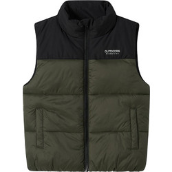 Name It Αμάνικο Παιδικό Μπουφάν Χειμωνιάτικο Puffer Μαύρο Χακί 13241677