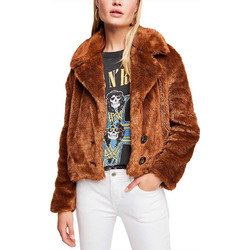 Free People Mena Γυναικεία Γούνα Κοντή Καφέ OB862599