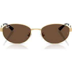 Ray-Ban RB3774D 001/73 Ανδρικά Γυαλιά Ηλίου Μάσκα Μεταλλικά Χρυσά με Καφέ Φακό