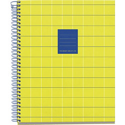 Miquelrius Bright Σπιράλ Τετράδιο Ριγέ A5 100 Φύλλων 4 Θεμάτων Κίτρινο