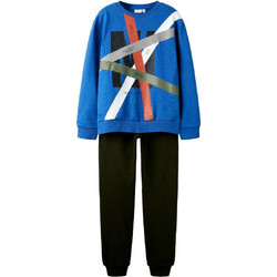 Name It Παιδικό Σετ Φόρμας Royal Blue Μαύρο 13243520