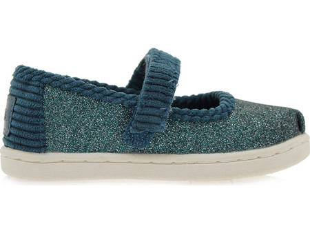 Toms Mary Jane Παιδικές Μπαλαρίνες Δερματίνη με Σκρατς Πετρόλ 10012567