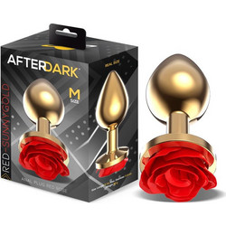 LateToBed Afterdark Rose Medium Πρωκτική Σφήνα Κόκκινη Χρυσή AD-567